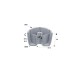 PLASTIC SOFA LEG D.60 / H.40 / MAT GRAY FURNITURE LEGS